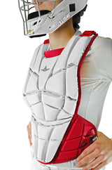 【女子ソフトボール】 キャッチャー用 プロテクター CPWAFX ホワイト/レッド