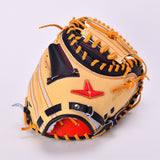 【ソフトボール】 キャッチャーミット ASJ221 ブラック/キャメル