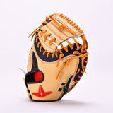 硬式キャッチャーミット ASJ201 キャメル/ブラックN(和牛)