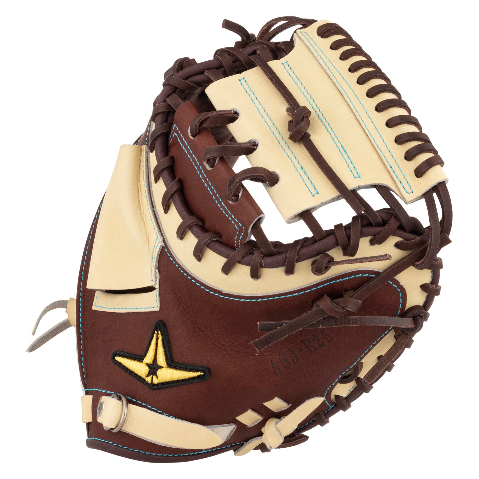 オールスター 軟式キャッチャーミット ASJーR25 ブラウン×キャメル 即実践可能な型付け済み】オールスター ALL-STAR ASJ-R25 軟式用 捕手